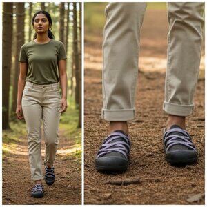 J-41 Jeep Adventure On Black Mesh Walking Shoes Comfort Slip On Women's Size 7M